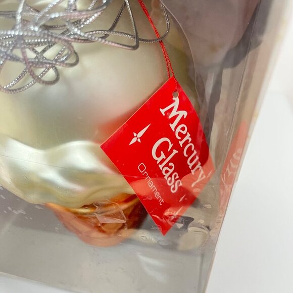 Dept 56 Mercury Glass Hand Painted Large Ice Cream Cone Ornament in Box - Picture 5 of 6